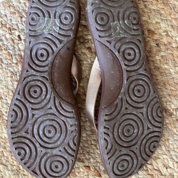 FREEWATERS gold mocha leather Sedona sandal - Picture 4 of 4